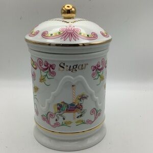 Lenox Carousel Horse Sugar Canister with Gold Script